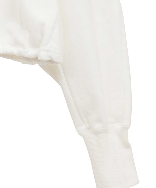 CLANE（クラネ）の「【CLANE/クラネ】HALF ZIP SHORT TOPS/ハーフジップショートトップス/スウェット（スウェット・レディース・ブラウン/ホワイト/グレー・FREE）」の16枚目の写真