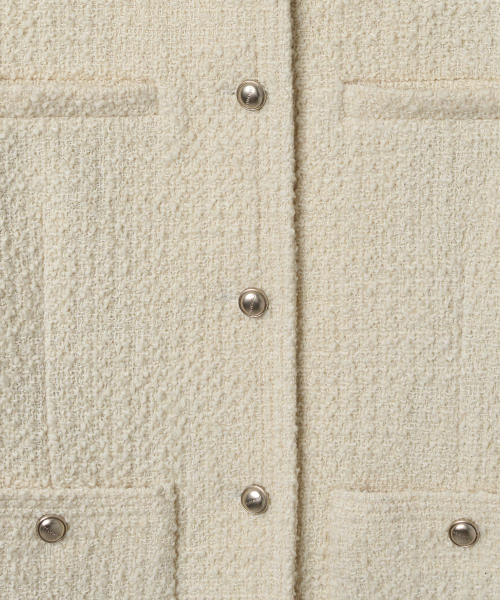 TTUDEMENT（トュードメント）の「CLASSIC HALF TWEED JACKET CREAM（テーラードジャケット・レディース・その他・SMALL/MEDIUM）」の7枚目の写真