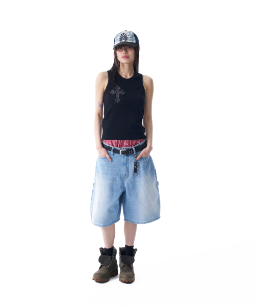 AAKAM（アーカム）の「AKM CROS2 Sleeveless (Black)（Tシャツ/カットソー・レディース・その他・1/2）」の5枚目の写真