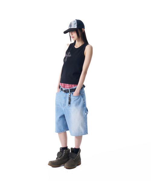 AAKAM（アーカム）の「AKM CROS2 Sleeveless (Black)（Tシャツ/カットソー・レディース・その他・1/2）」の6枚目の写真