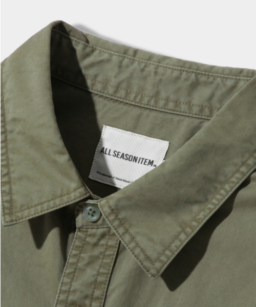 DIMITRI BLACK(ディミトリブラック)の「ASI エッセンシャルバイオウォッシングコットン半袖シャツ_オリーブ(シャツ/ブラウス・レディース・その他・MEDIUM/LARGE/X-LARGE)」の5枚目の写真
