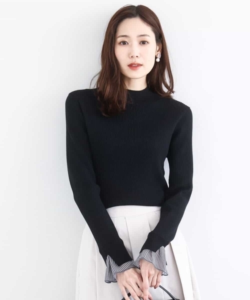 シシクイ　黒　ニット セーター ニット 「Alfred Alex」グラフィックジャガード オーバー