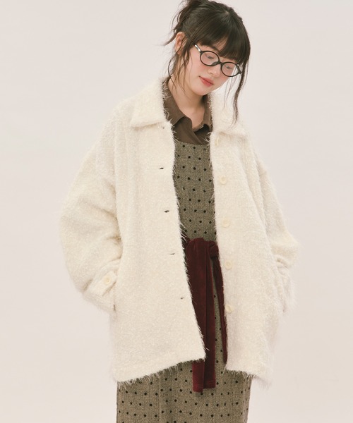 【loin nuit】ミックスカラーニットジャケット セール】mix color knit jacket / ミックスカラーニットジャケット