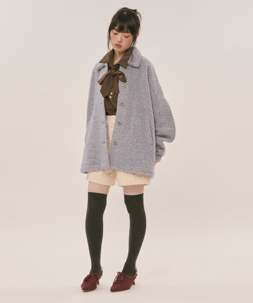 loin nuit(ロワンニュイ)の「mix color knit jacket / ミックスカラーニットジャケット(その他アウター・レディース・アイボリー/ブルーグレー・FREE)」の18枚目の写真