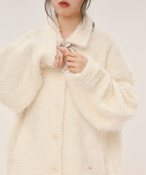 loin nuit(ロワンニュイ)の「mix color knit jacket / ミックスカラーニットジャケット(その他アウター・レディース・アイボリー/ブルーグレー・FREE)」の11枚目の写真