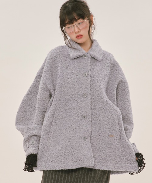 loin nuit(ロワンニュイ)の「mix color knit jacket / ミックスカラーニットジャケット(その他アウター・レディース・アイボリー/ブルーグレー・FREE)」の21枚目の写真