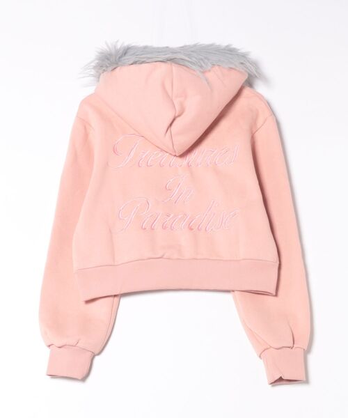 セール】《フェイクファーフード×ロゴ刺繍》レディース 裏起毛 プル