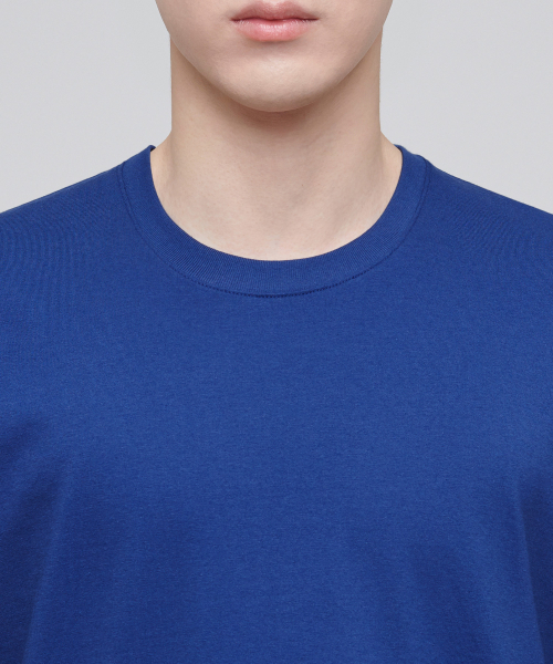 MUSINSA STANDARD（ムシンサスタンダード）の「[クールタンダード] リラックスフィットクルーネックTシャツ [ブルー]（Tシャツ/カットソー・メンズ・その他・XX-LARGE/XXX-LARGE/LARGE/MEDIUM/SMALL/X-LARGE）」の3枚目の写真
