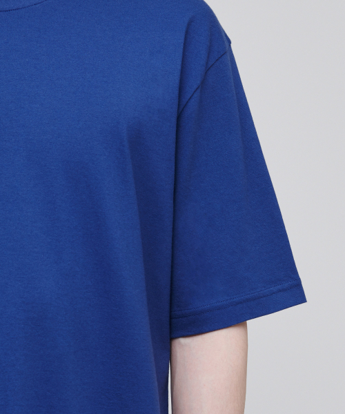 MUSINSA STANDARD（ムシンサスタンダード）の「[クールタンダード] リラックスフィットクルーネックTシャツ [ブルー]（Tシャツ/カットソー・メンズ・その他・XX-LARGE/XXX-LARGE/LARGE/MEDIUM/SMALL/X-LARGE）」の5枚目の写真