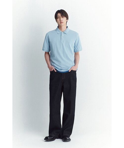 MUSINSA STANDARD（ムシンサスタンダード）の「[クールタンダード] リラックスフィットクルーネックTシャツ [ブルー]（Tシャツ/カットソー・メンズ・その他・XX-LARGE/XXX-LARGE/LARGE/MEDIUM/SMALL/X-LARGE）」の7枚目の写真