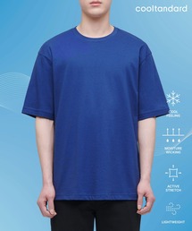 [クールタンダード] リラックスフィットクルーネックTシャツ [ブルー]