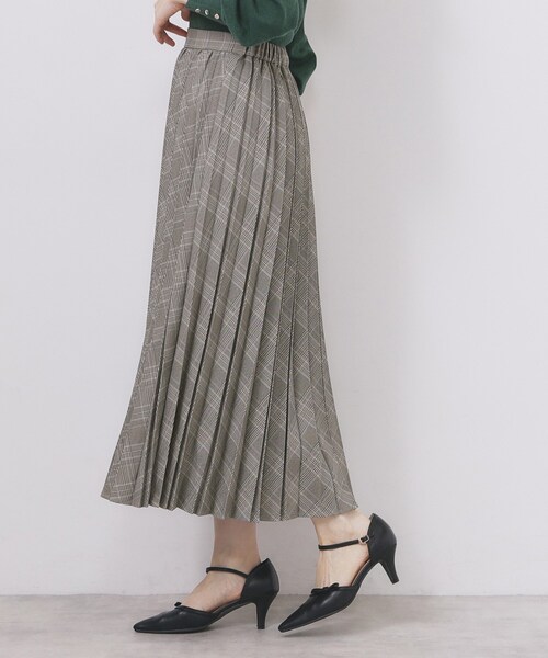 index（インデックス）の「プリーツスカート【洗濯機OK】（スカート・レディース・アイボリー/ブラウン系その他2/ボルドー・40/38/42）」の8枚目の写真