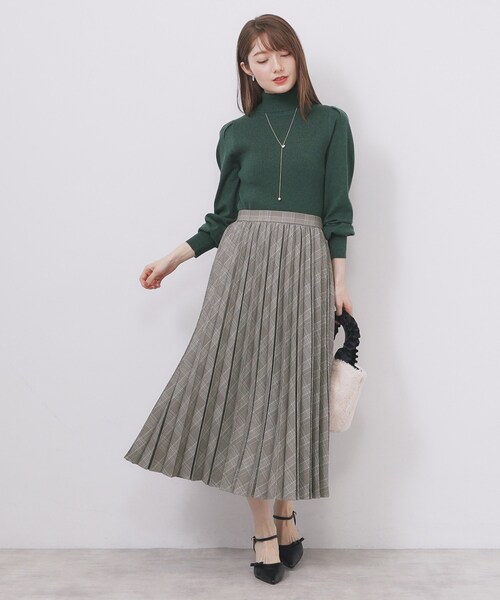 index（インデックス）の「プリーツスカート【洗濯機OK】（スカート・レディース・アイボリー/ブラウン系その他2/ボルドー・40/38/42）」の9枚目の写真