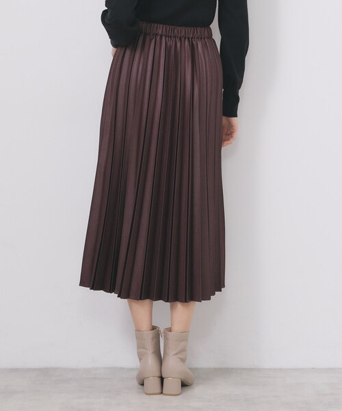index（インデックス）の「プリーツスカート【洗濯機OK】（スカート・レディース・アイボリー/ブラウン系その他2/ボルドー・40/38/42）」の18枚目の写真