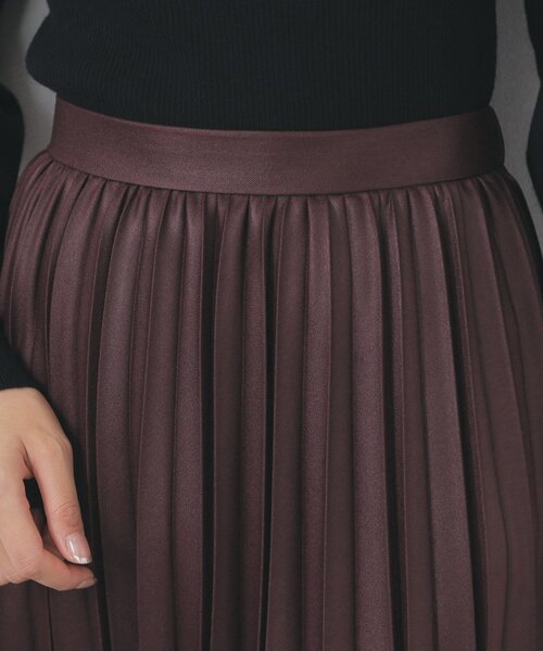 index（インデックス）の「プリーツスカート【洗濯機OK】（スカート・レディース・アイボリー/ブラウン系その他2/ボルドー・40/38/42）」の19枚目の写真