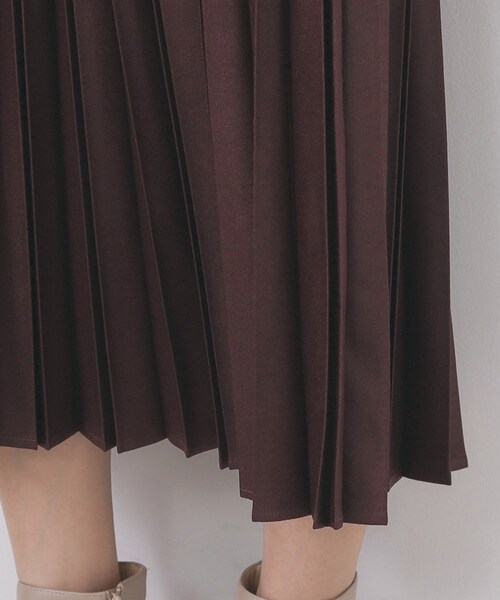 index（インデックス）の「プリーツスカート【洗濯機OK】（スカート・レディース・アイボリー/ブラウン系その他2/ボルドー・40/38/42）」の21枚目の写真