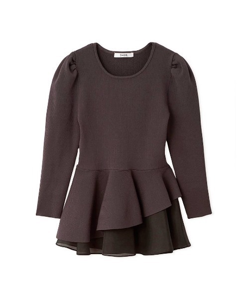 ペプラムアシメニットプルオーバー(ニット/セーター)|SNIDEL ペプラムアシメニットプルオーバー(ニット/セーター)|SNIDEL