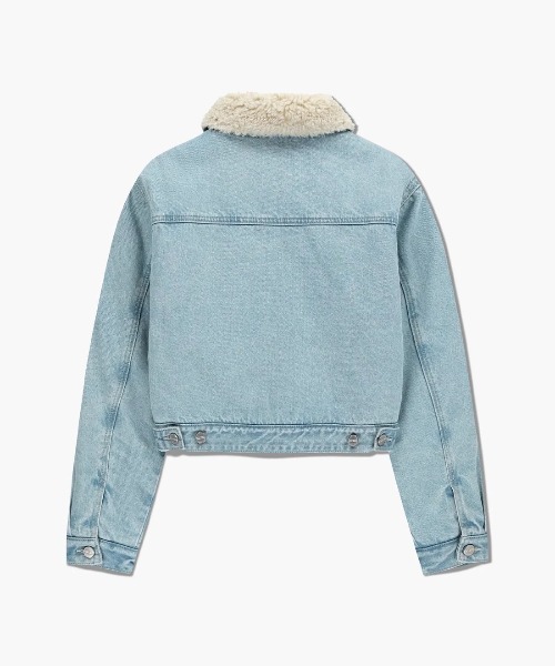 MARITHE + FRANCOIS GIRBAUD(マリテフランソワジルボー)の「W CROP SHEARLING DENIM JACKET(ダウンジャケット/コート・レディース・その他/ライトブルー・SMALL/MEDIUM)」の10枚目の写真