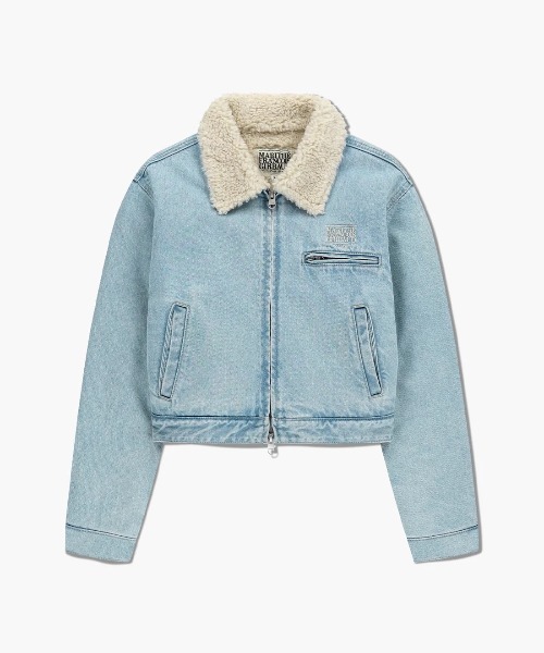 MARITHE + FRANCOIS GIRBAUD(マリテフランソワジルボー)の「W CROP SHEARLING DENIM JACKET(ダウンジャケット/コート・レディース・その他/ライトブルー・SMALL/MEDIUM)」の9枚目の写真