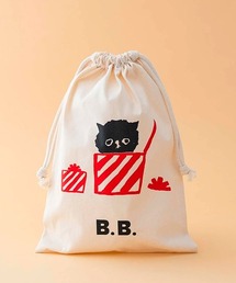 MAMBO（マンボ）の「B.B. XMAS コットン巾着 M / ギフト（エコバッグ/サブバッグ）」