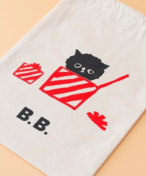 MAMBO(マンボ)の「B.B. XMAS コットン巾着 M / ギフト(エコバッグ/サブバッグ・レディース・キナリ・ONE SIZE)」の5枚目の写真