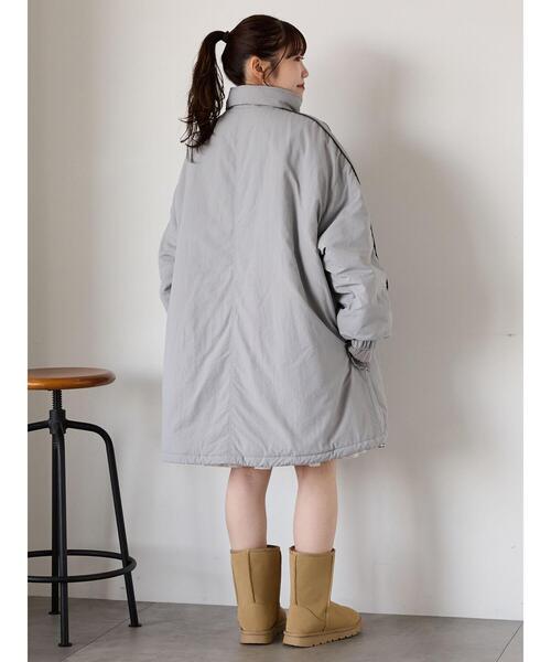 ehka sopo（エヘカソポ）の「配色ラインモンスタージャケット（ブルゾン・レディース・ブラック/グレー/ブルー・F）」の10枚目の写真