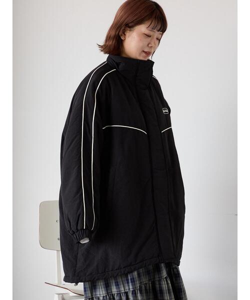 ehka sopo（エヘカソポ）の「配色ラインモンスタージャケット（ブルゾン・レディース・ブラック/グレー/ブルー・F）」の15枚目の写真