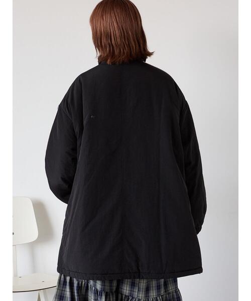 ehka sopo（エヘカソポ）の「配色ラインモンスタージャケット（ブルゾン・レディース・ブラック/グレー/ブルー・F）」の16枚目の写真