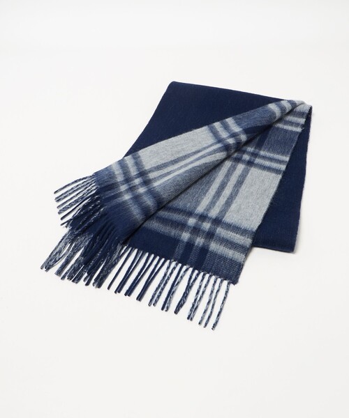 green label relaxing（グリーンレーベルリラクシング）の「GLR リバーシブル マフラー（マフラー・メンズ・グレー系/ブラウン系/ネイビー/ダークグレー/ケリーグリーン/コバルトブルー・FREE）」の10枚目の写真