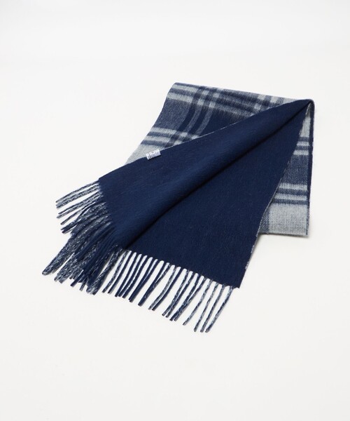 green label relaxing（グリーンレーベルリラクシング）の「GLR リバーシブル マフラー（マフラー・メンズ・グレー系/ブラウン系/ネイビー/ダークグレー/ケリーグリーン/コバルトブルー・FREE）」の13枚目の写真