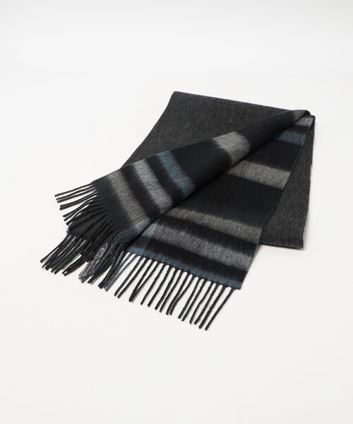 green label relaxing（グリーンレーベルリラクシング）の「GLR リバーシブル マフラー（マフラー・メンズ・グレー系/ブラウン系/ネイビー/ダークグレー/ケリーグリーン/コバルトブルー・FREE）」の17枚目の写真