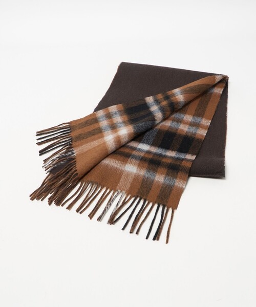 green label relaxing（グリーンレーベルリラクシング）の「GLR リバーシブル マフラー（マフラー・メンズ・グレー系/ブラウン系/ネイビー/ダークグレー/ケリーグリーン/コバルトブルー・FREE）」の20枚目の写真