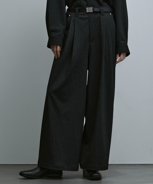 remer(リメール)の「LOOSE LAME HERRINGBONE WIDE PT / ルーズラメヘリンボーンワイドパンツ(その他パンツ・メンズ・ブラック・SMALL/MEDIUM/LARGE)」の5枚目の写真