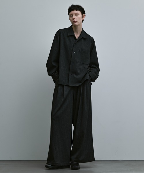 remer(リメール)の「LOOSE LAME HERRINGBONE WIDE PT / ルーズラメヘリンボーンワイドパンツ(その他パンツ・メンズ・ブラック・SMALL/MEDIUM/LARGE)」の3枚目の写真