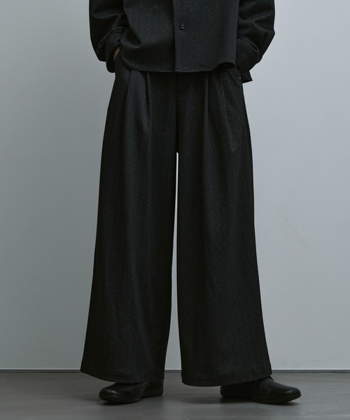 remer(リメール)の「LOOSE LAME HERRINGBONE WIDE PT / ルーズラメヘリンボーンワイドパンツ(その他パンツ・メンズ・ブラック・SMALL/MEDIUM/LARGE)」の6枚目の写真