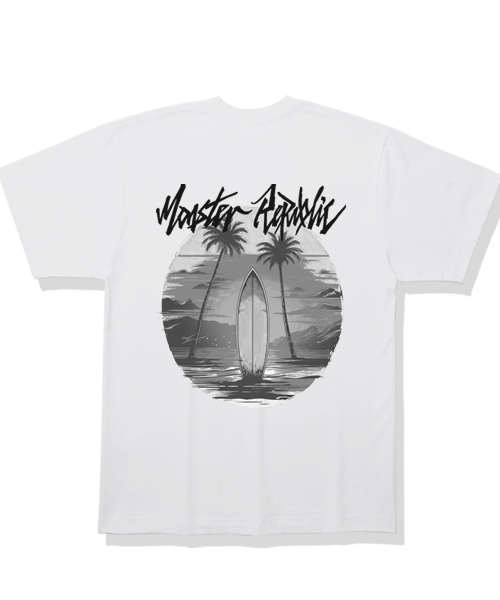MONSTER REPUBLIC(モンスターリパブリック)の「サーフィンシェイク アッシュグレー Tシャツ ホワイト(Tシャツ/カットソー・レディース・その他・LARGE/MEDIUM/SMALL/X-LARGE)」の1枚目の写真