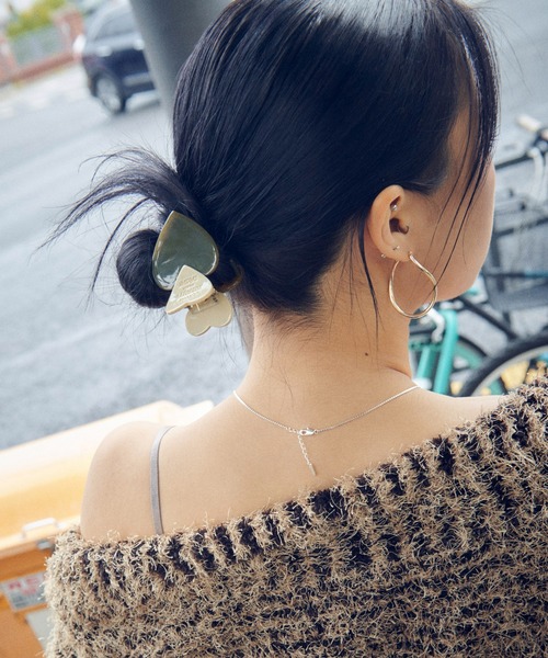 GOLDY（ゴールディ）の「ルーカス ハート ID プレート ミニ バンス クリップ（バレッタ/ヘアクリップ・レディース・グリーン/ブラック/ピンクベージュ/ブラウン・FREE）」の14枚目の写真