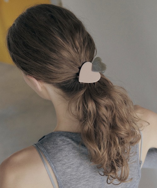 GOLDY（ゴールディ）の「ルーカス ハート ID プレート ミニ バンス クリップ（バレッタ/ヘアクリップ・レディース・グリーン/ブラック/ピンクベージュ/ブラウン・FREE）」の9枚目の写真