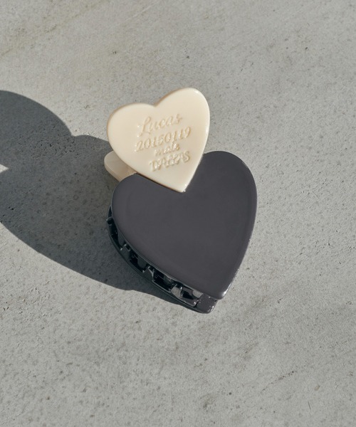 GOLDY（ゴールディ）の「ルーカス ハート ID プレート ミニ バンス クリップ（バレッタ/ヘアクリップ・レディース・グリーン/ブラック/ピンクベージュ/ブラウン・FREE）」の7枚目の写真