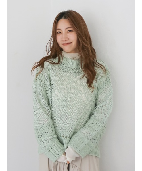 アングリッド♡ルーズニット♡新品 レーシー刺繍ルーズニット（ニット/セーター）｜Ungrid（アングリッド