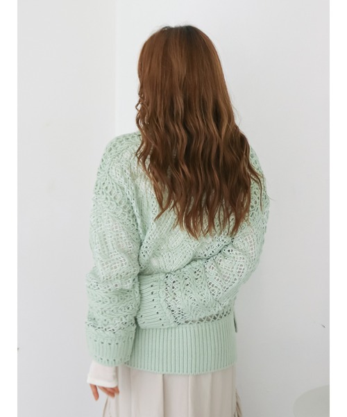 レーシー刺繍ルーズニット（ニット/セーター）｜Ungrid（アングリッド