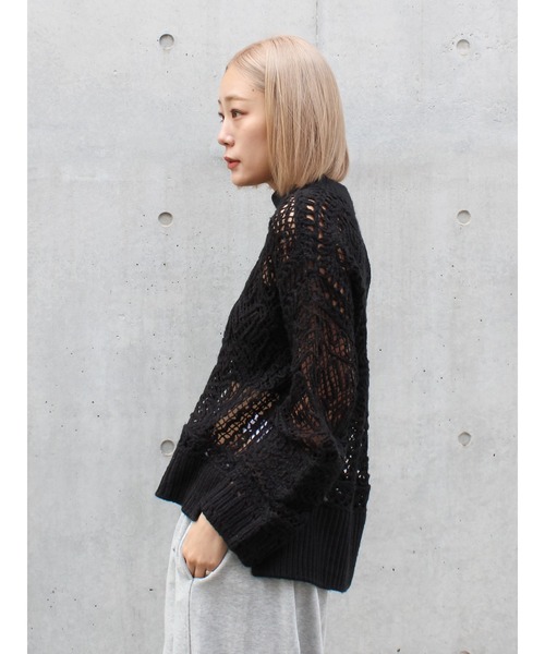 アングリッド♡ルーズニット♡新品 レーシー刺繍ルーズニット（ニット/セーター）｜Ungrid（アングリッド