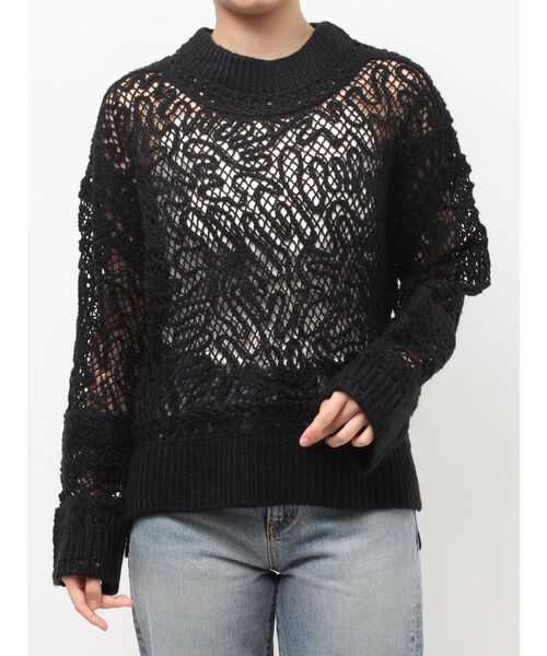 Ungrid(アングリッド)の「レーシー刺繍ルーズニット(ニット/セーター・レディース・グリーン/オフホワイト/ブラック・FREE)」の22枚目の写真
