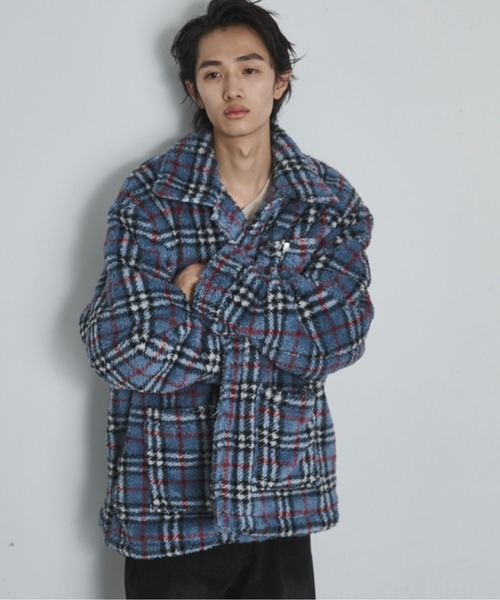BLANK HOTEL(ブランクホテル)の「Fleece Chore Coat / フリースチョアコート(カバーオール・メンズ・ブラウン/マルチ/ブラック・M/L)」の22枚目の写真
