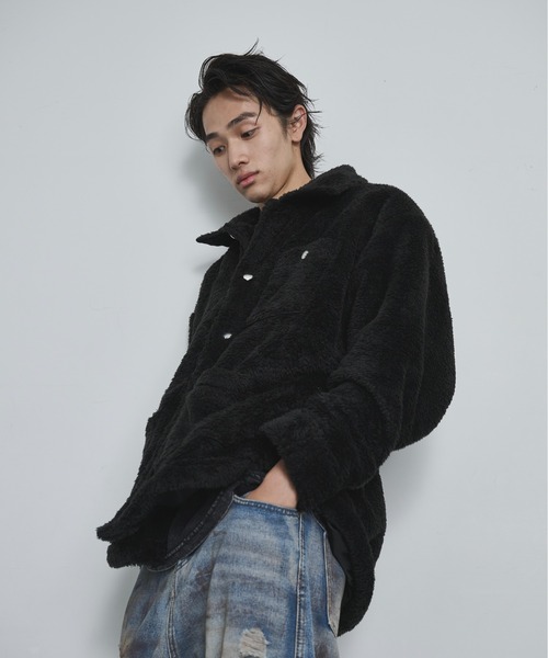 BLANK HOTEL(ブランクホテル)の「Fleece Chore Coat / フリースチョアコート(カバーオール・メンズ・ブラウン/マルチ/ブラック・M/L)」の16枚目の写真