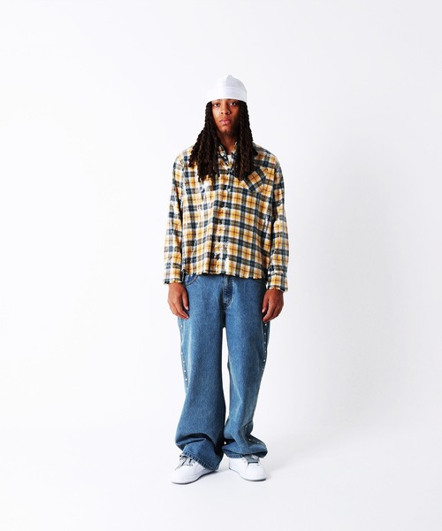 AFB(エーエフビー)の「SPANGLE SHIRTS/スパンコール/チェック柄/シグネチャーアイテム/AFB(シャツ/ブラウス・メンズ・イエロー/グリーン/レッド・M/L)」の8枚目の写真