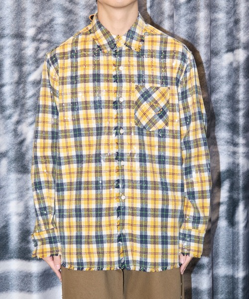 AFB(エーエフビー)の「SPANGLE SHIRTS/スパンコール/チェック柄/シグネチャーアイテム/AFB(シャツ/ブラウス・メンズ・イエロー/グリーン/レッド・M/L)」の21枚目の写真