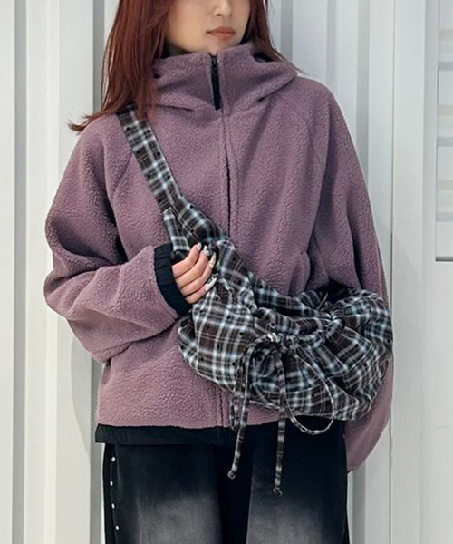 JOINT WORKS(ジョイントワークス)の「CARHARTT WIP / カーハート ダブリューアイピー WHOODED HELIX FLEECE JACKET(ブルゾン・レディース・ラベンダー/ブラウン・X-SMALL)」の2枚目の写真