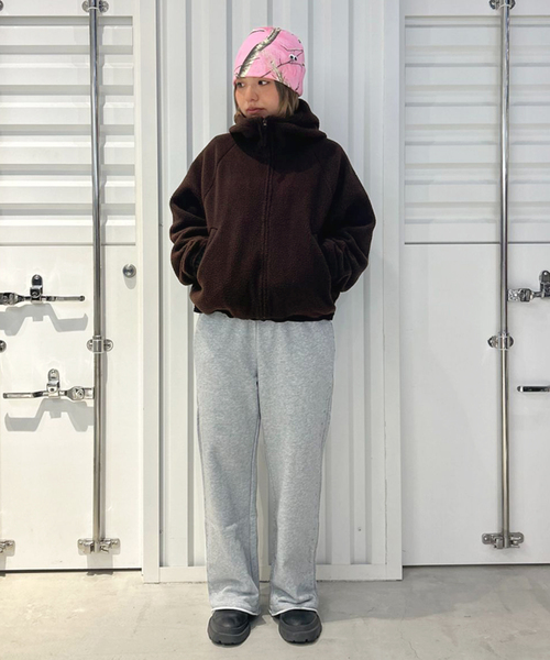 JOINT WORKS(ジョイントワークス)の「CARHARTT WIP / カーハート ダブリューアイピー WHOODED HELIX FLEECE JACKET(ブルゾン・レディース・ラベンダー/ブラウン・X-SMALL)」の3枚目の写真
