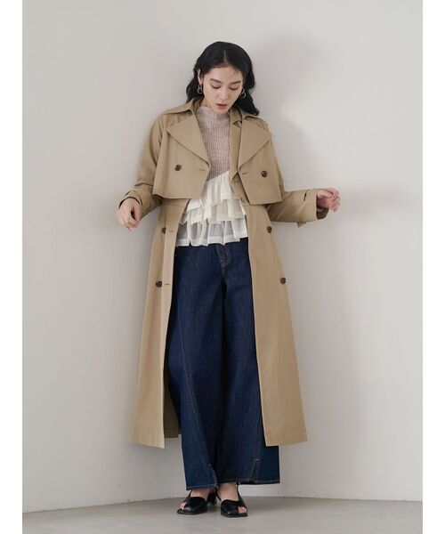 LAGUNAMOON（ラグナムーン）の「ワイドフレアデニムパンツ（デニムパンツ・レディース・インディゴブルー/ライトブルー・MEDIUM/SMALL）」の3枚目の写真